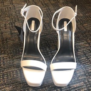 Forever21 White Platform Pumps